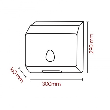 DISPENSER MINI PER ASCIUGAMANI PIEGATI/INTERFOGLIATI