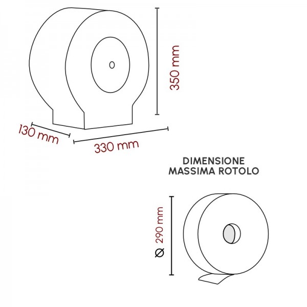 DISPENSER PER CARTA IGIENICA JUMBO MAXI