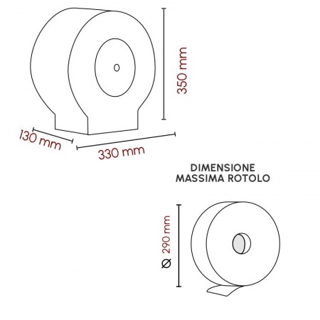 DISPENSER PER CARTA IGIENICA JUMBO MAXI