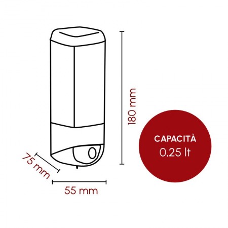 DISPENSER PER SAPONE LIQUIDO 0,25 LT