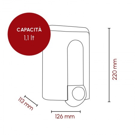 DISPENSER PER SAPONE LIQUIDO 1 LT