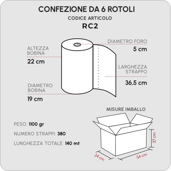 ASCIUGAMANI A ROTOLO MIDI